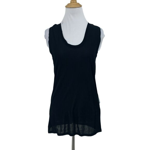 Alice + Olivia Mesh Semi Sheer Tank Top Womens S Small Scoop Neck Sleeveless - Picture 1 of 13